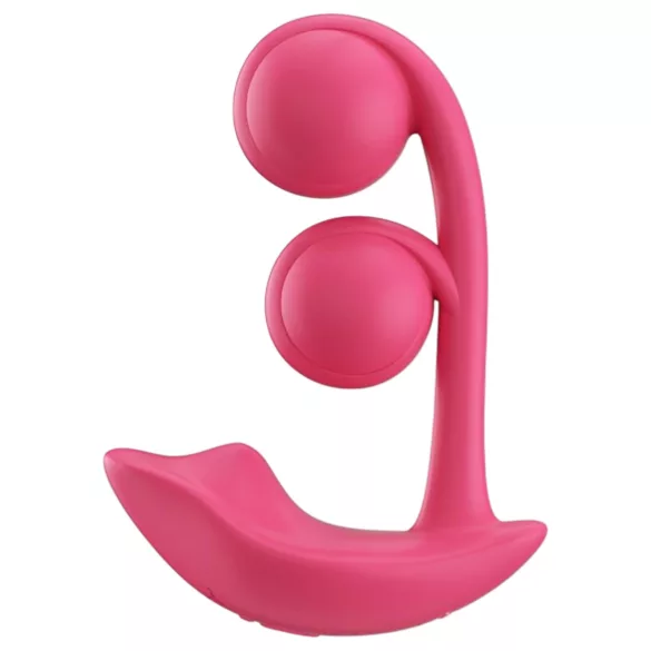 Honey Play Box Melody - App-styrd pärlbesatt 2-i-1 vibrator (röd)