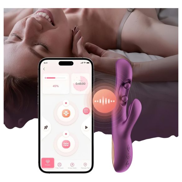 Honey Play Box Gem - vibrator för G-punkt och klitoris med kulor - lila