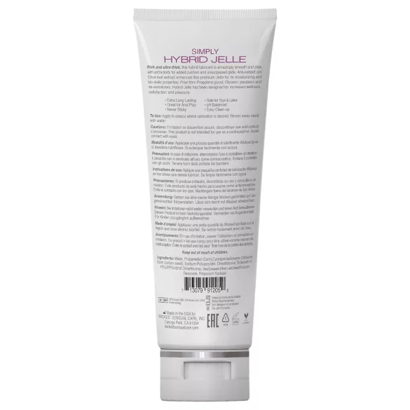 Wicked Simply Hybrid Jelle - glidmedel hybridbas - 120ml