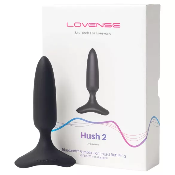 LOVENSE Hush 2 XS - liten laddningsbar analvibrator (25 mm) - svart