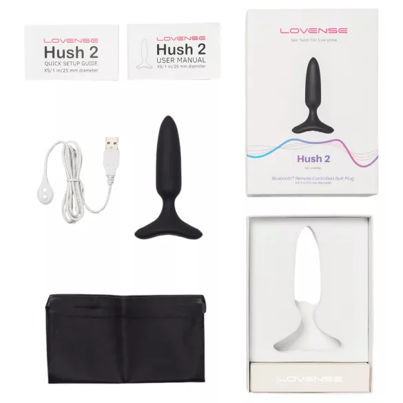 LOVENSE Hush 2 XS - liten laddningsbar analvibrator (25 mm) - svart