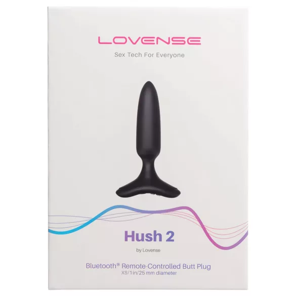 LOVENSE Hush 2 XS - liten laddningsbar analvibrator (25 mm) - svart