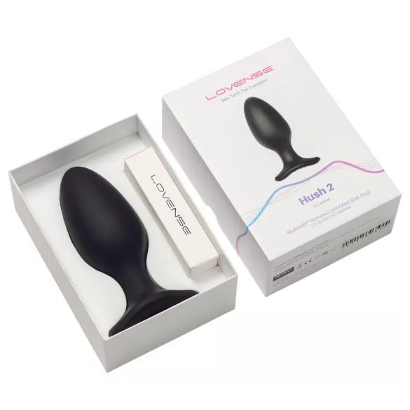 LOVENSE Hush 2 L - liten uppladdningsbar analvibrator (57 mm) - svart