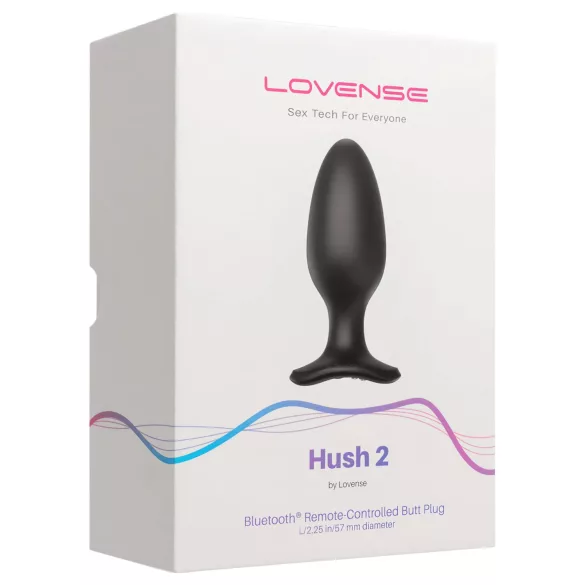 LOVENSE Hush 2 L - liten uppladdningsbar analvibrator (57 mm) - svart