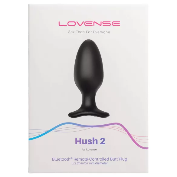 LOVENSE Hush 2 L - liten uppladdningsbar analvibrator (57 mm) - svart