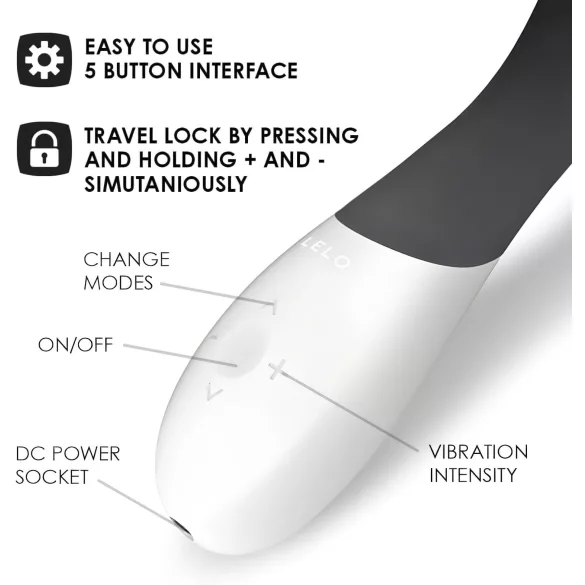 LELO - G-punkt vibrator - vattentät - svart
