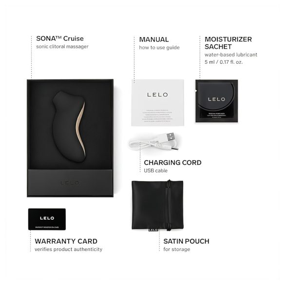 LELO Sona Cruise - klitorisstimulator med ljudvågor - svart