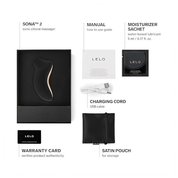 LELO Sona 2 - klitorisstimulator med ljudvågor - svart