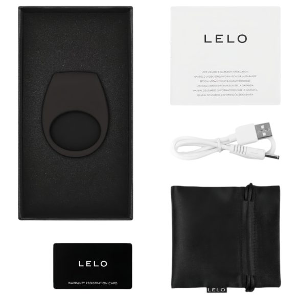 LELO Tor 3 - penisring med vibration - uppladdningsbar - svart