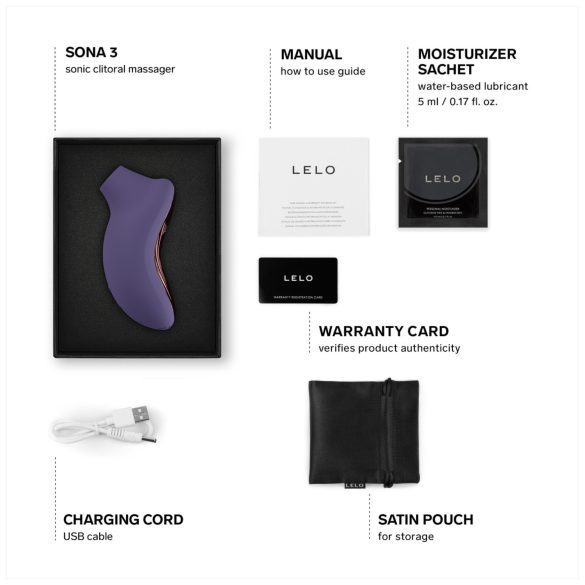 LELO Sona 3 - klitorisstimulator med ljudvågor - lila