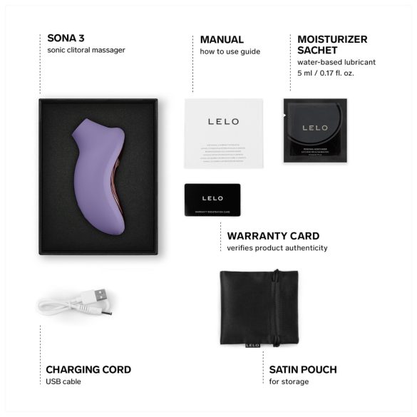 LELO Sona 3 - klitorisstimulator med ljudvågor - lavendel