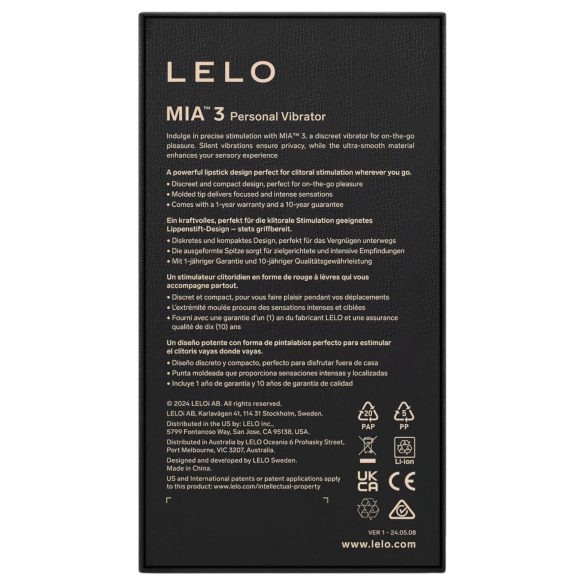 LELO Mia 3 - minivibrator i läppstiftsform - rosa