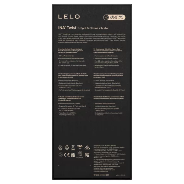 LELO INA Twist - appstyrd G-punktsvibrator med klitorisarm (lila)