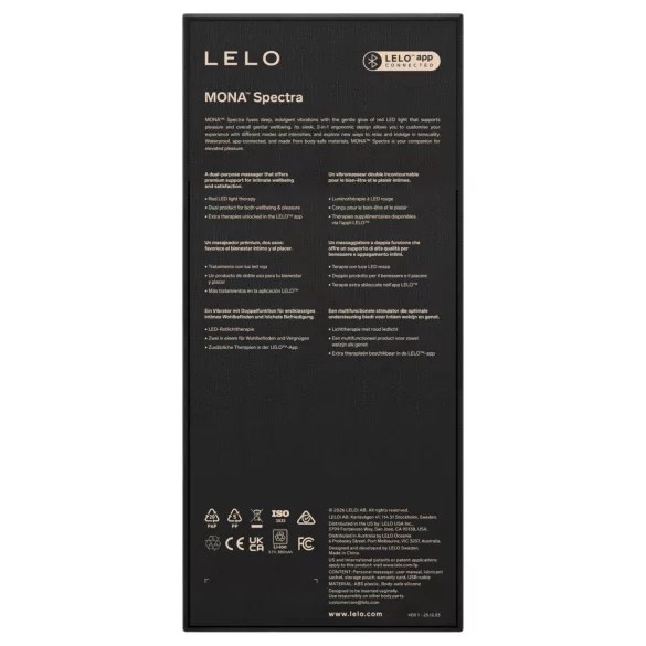 LELO Mona Spectra - smart G-punktsvibrator med LED-ljus (vit)