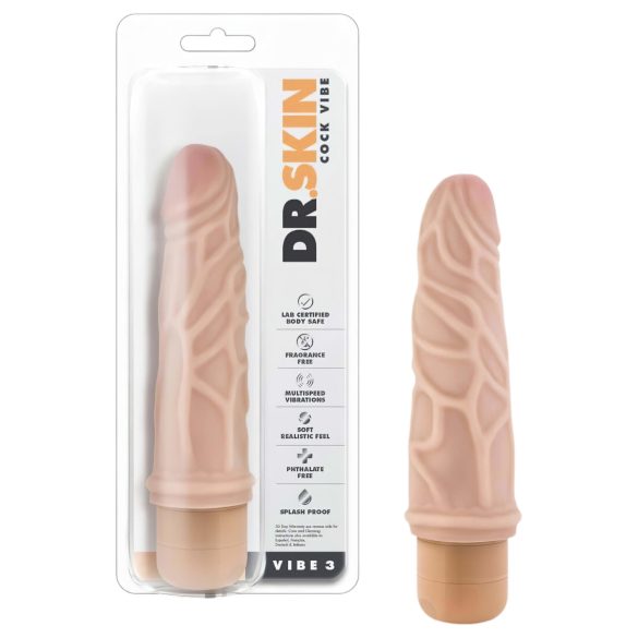 Dr. Skin - realistisk vibrator - naturfärg