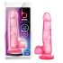 B Yours - dildo med pung - realistisk 18cm silikon rosa