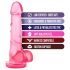 B Yours - dildo med pung - realistisk 18cm silikon rosa