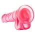 B Yours - dildo med pung - realistisk 18cm silikon rosa