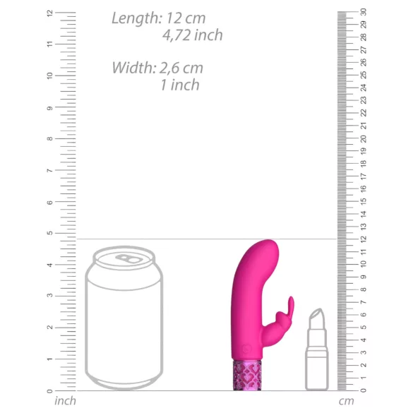 Royal Gems Dazzling - rabbitvibrator med klitorisstimulering - uppladdningsbar