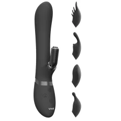 Vive Chou - 4-i-1 klitorisstavarvibrator (svart)
