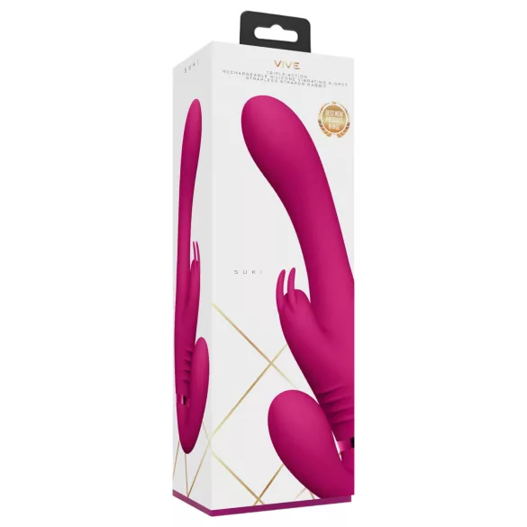 Vive Suki - strap-on vibrator utan remmar - rosa