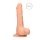 RealRock Dong 7 - naturtrogen dildo med pung (17 cm) - naturfärg