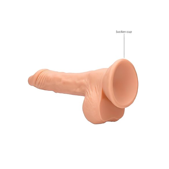 RealRock - dildo med pung - realistisk - 17 cm - hudfärgad