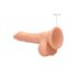RealRock Dong 7 - naturtrogen dildo med pung (17 cm) - naturfärg