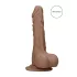RealRock - dildo med pung - realistisk - 17cm - mörk hudfärg