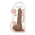RealRock Dong 7 - verklighetstrogen dildo med pung (17 cm) - mörk natur