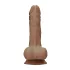 RealRock - dildo med pung - realistisk - 17cm - mörk hudfärg