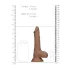 RealRock - dildo med pung - realistisk - 17cm - mörk hudfärg