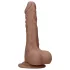 RealRock - dildo med pung - realistisk - 17cm - mörk hudfärg