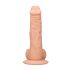 RealRock Dong 8 - naturtrogen dildo med pung (20 cm) - naturlig