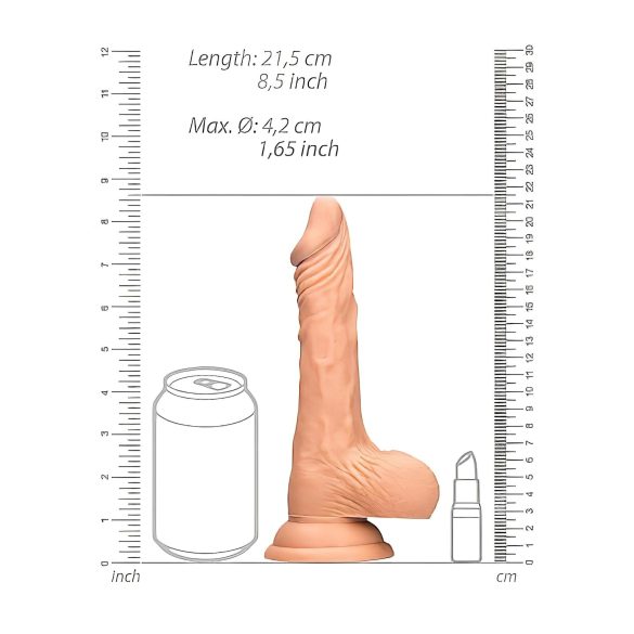 RealRock - dildo med pung - realistisk - 20cm - natur