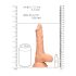 RealRock Dong 8 - naturtrogen dildo med pung (20 cm) - naturlig