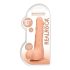RealRock Dong 10 - naturtrogen dildo med pung (25 cm) - naturfärg