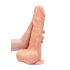 RealRock Dong 10 - naturtrogen dildo med pung (25 cm) - naturfärg