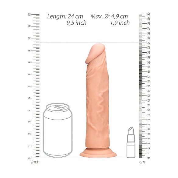 RealRock - dildo realistisk - 23 cm - natur