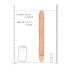 RealRock Double Dong 14 - dubbel dildo (36 cm) - naturlig