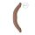 RealRock Dubbel Dong 14 - dubbel dildo (36 cm) - mörk natur