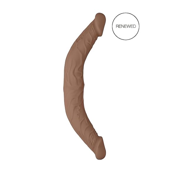 RealRock Dubbel Dong 14 - dubbel dildo (36 cm) - mörk natur