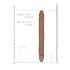 RealRock Dubbel Dong 14 - dubbel dildo (36 cm) - mörk natur