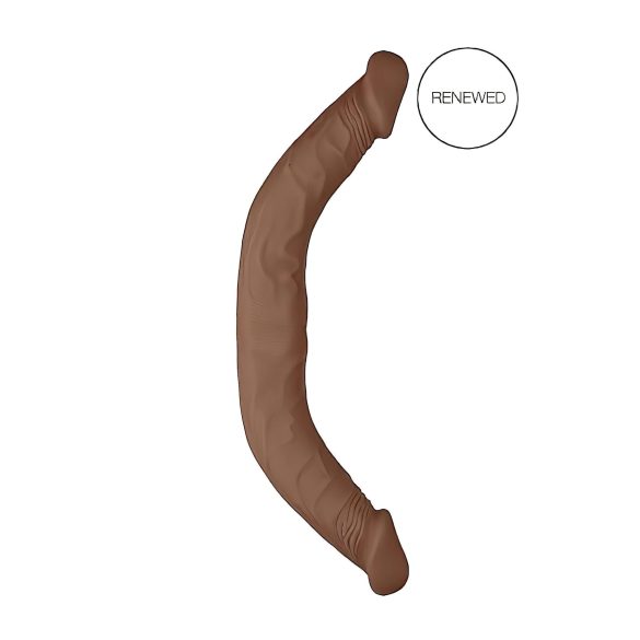 RealRock Dubbel Dong 18 - dubbel dildo (46 cm) - mörk natur