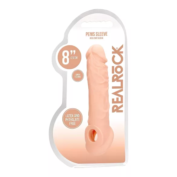 RealRock - penissleeve - 21 cm - naturfärg