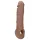RealRock - penissleeve 21cm - mörk natur