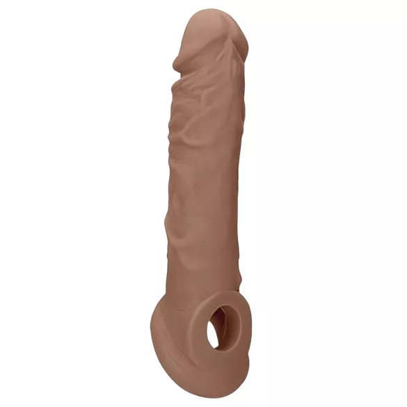 RealRock - penissleeve 21cm - mörk natur