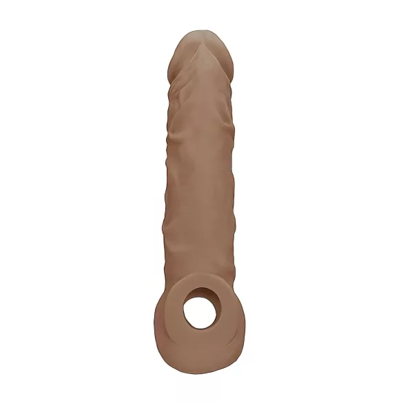 RealRock - penissleeve 21cm - mörk natur