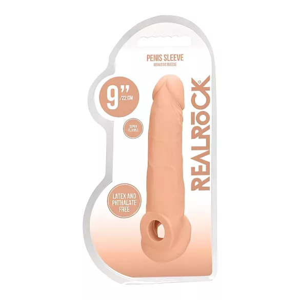 RealRock - penissleeve - 21,5 cm - natur