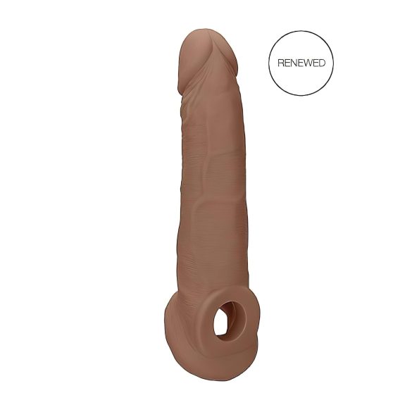 RealRock - penissleeve - 21,5 cm - mörk natur
